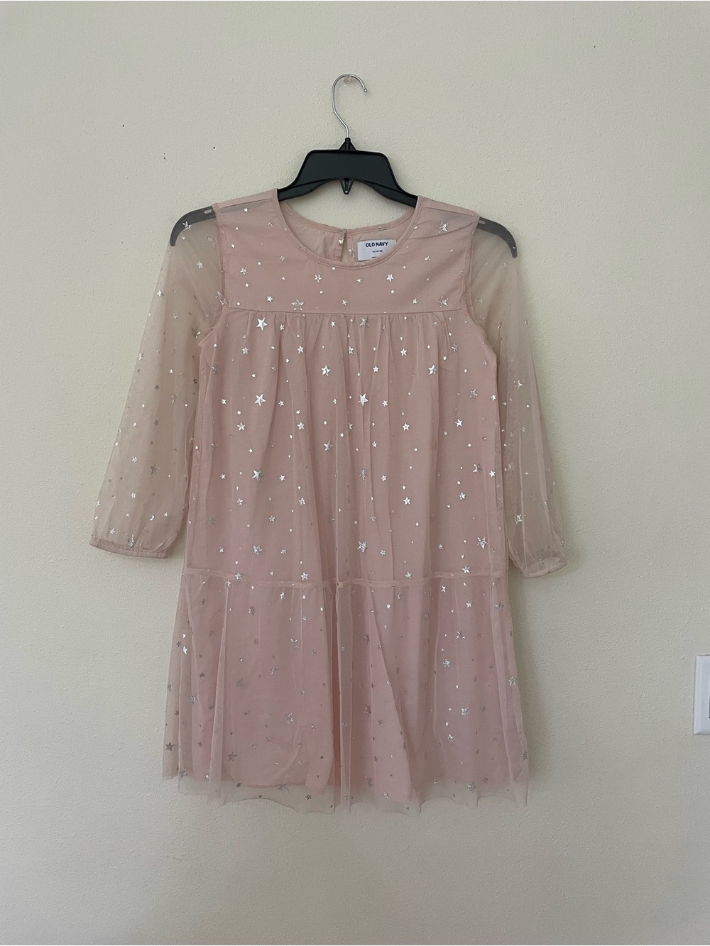 Old Navy Dusty Pink Tulle Dress with Silver Star Details #89